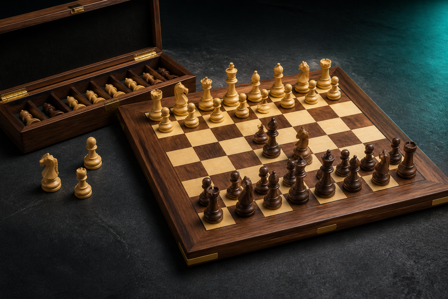 Aurelia Chess Cabinet wooden set